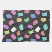 ブ絵を描ラシストロカラフルーク キッチンタオル (横)