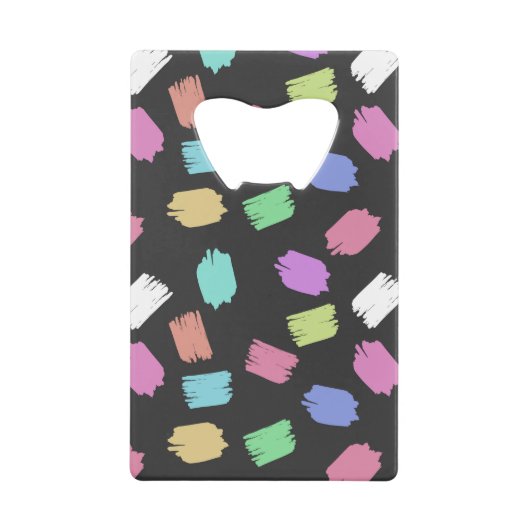 ブ絵を描ラシストロカラフルーク クレジットカード栓抜き (正面)