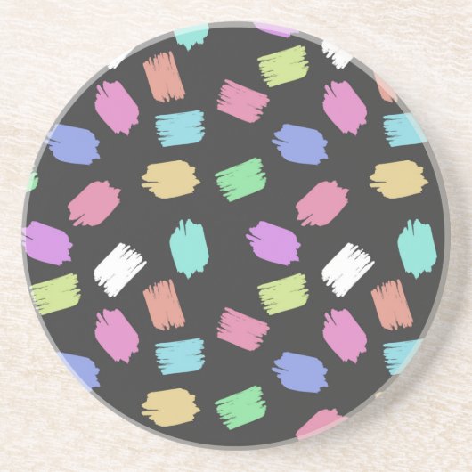 ブ絵を描ラシストロカラフルーク コースター (正面)