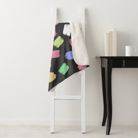 ブ絵を描ラシストロカラフルーク シェルパブランケット (インサイチュ)