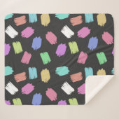 ブ絵を描ラシストロカラフルーク シェルパブランケット (正面(横))