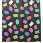 ブ絵を描ラシストロカラフルーク シャワーカーテン (正面)