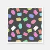 ブ絵を描ラシストロカラフルーク スタンダードカクテルナプキン (正面)