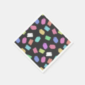 ブ絵を描ラシストロカラフルーク スタンダードカクテルナプキン (角)