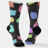 ブ絵を描ラシストロカラフルーク ソックス (傾斜あり)