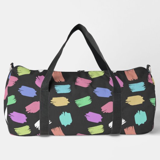 ブ絵を描ラシストロカラフルーク ダッフルバッグ (正面)