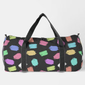 ブ絵を描ラシストロカラフルーク ダッフルバッグ (裏面)