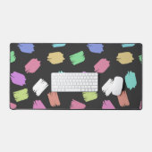 ブ絵を描ラシストロカラフルーク デスクマット (キーボード&マウス)