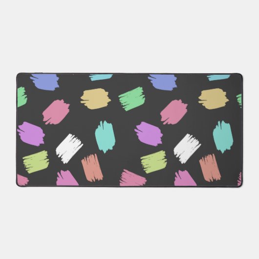 ブ絵を描ラシストロカラフルーク デスクマット (正面)