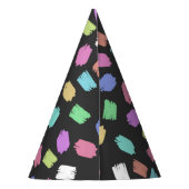 ブ絵を描ラシストロカラフルーク パーティーハット (裏面)