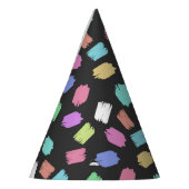 ブ絵を描ラシストロカラフルーク パーティーハット (左)