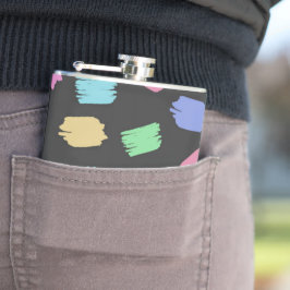 ブ絵を描ラシストロカラフルーク フラスク