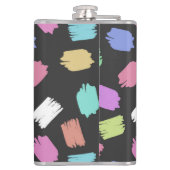 ブ絵を描ラシストロカラフルーク フラスク (裏面)