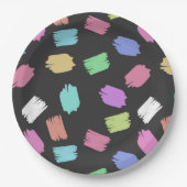 ブ絵を描ラシストロカラフルーク ペーパープレート (正面)