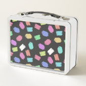 ブ絵を描ラシストロカラフルーク メタルランチボックス (裏面)