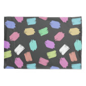 ブ絵を描ラシストロカラフルーク 枕カバー (裏面)