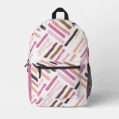 ブ絵を描ラシパーソナライズされた線 プリントバックパック (正面)