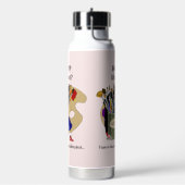 ブ絵を描ラシュパレットブラックキットンアーティスト ウォーターボトル (左面)