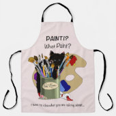 ブ絵を描ラシュパレットブラックキットンアーティスト エプロン (正面)