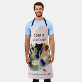 ブ絵を描ラシュパレットブラックキットンアーティスト エプロン (着用した状態)