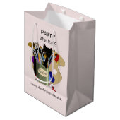 ブ絵を描ラシュパレットブラックキットンアーティスト ミディアムペーパーバッグ (正面アングル)