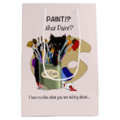 ブ絵を描ラシュパレットブラックキットンアーティスト ミディアムペーパーバッグ (裏面)