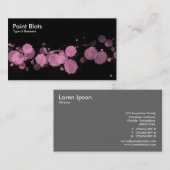 ブ絵を描ロツ – ピンクと黒 名刺 (正面/裏面)