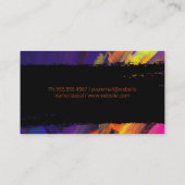 ブ芸術的絵を描ラシの背景 名刺 (裏面)