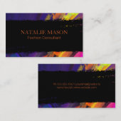 ブ芸術的絵を描ラシの背景 名刺 (正面/裏面)