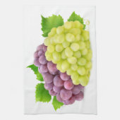 ブ赤と白ドウ キッチンタオル (縦)