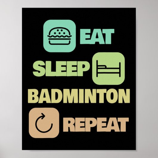 ブ食べトミントンリピート – Badminton Player 1 ポスター (正面)