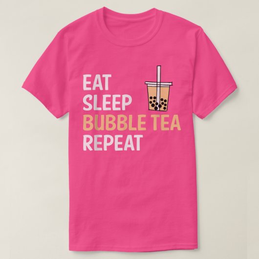 ブ食べブバブルティーリピーター棒葉茶 Tシャツ (デザイン正面)