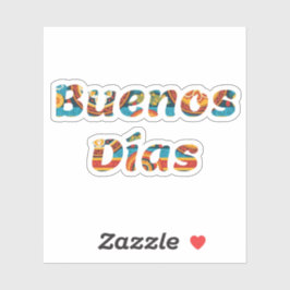 ブ鮮やかカラフルェノスディスペインのアスおはよう シール