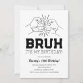 ブ10代のーイ誕生日パーティー 招待状 (正面)