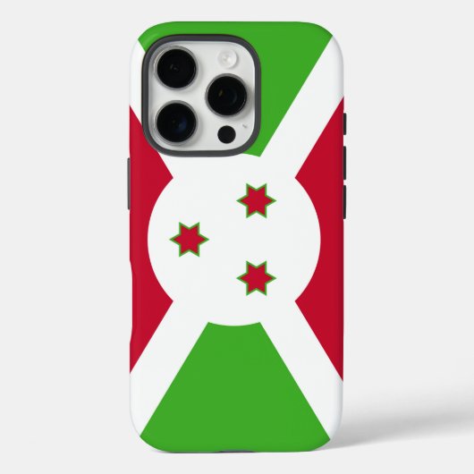 ブुरुンディ国旗のApple iPhone 16 Pro Case-Mate iPhoneケース (裏面)
