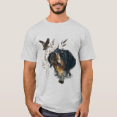 ブrittanyスパニエル、鳥への情熱 tシャツ (正面)