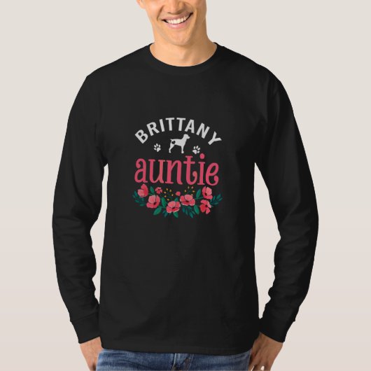 ブrittany おばさん 犬 女性 かわいい 犬 クリスマス tシャツ (正面)