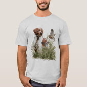 ブrittany スパニエル、鳥への情熱 tシャツ (正面)