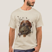 ブrittany スパニエル、鳥への情熱 tシャツ (正面)
