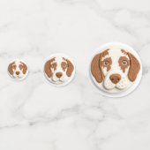 ブrittany Spaniel 犬 3D インスパイアード コンフェッティ (裏面)