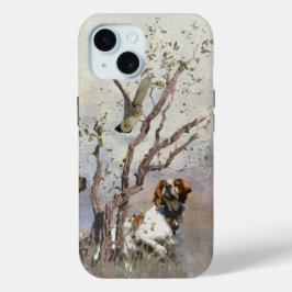 ブrittany Spaniel 、鳥への情熱 iPhone 15ケース