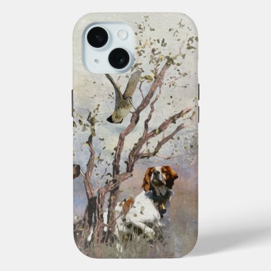 ブrittany Spaniel 、鳥への情熱 Case-Mate iPhoneケース (裏面)