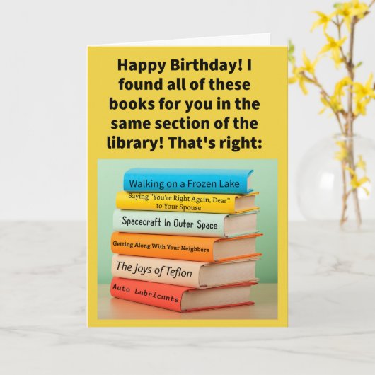 プおもしろいン非摩擦ハッピーバースデー カード (黄色い花)