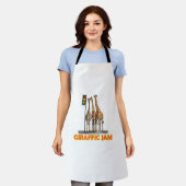 プおもしろいン・キリン・ジャム エプロン (着用した状態)