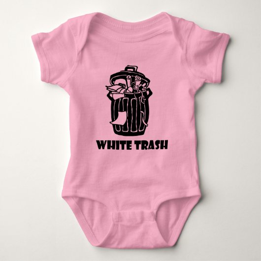 プアホワイトのごみ箱 ベビーボディスーツ (正面)