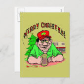 プアホワイトのクリスマス シーズンポストカード (正面/裏面)