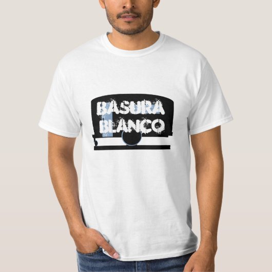 プアホワイトの~のBasura Blancoの~のキャンプ旅行トレーラー Tシャツ (正面)