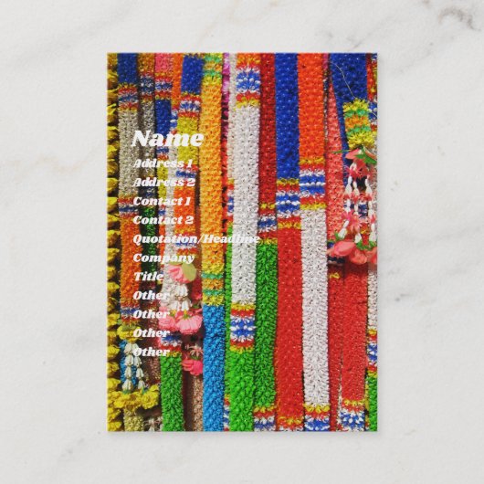 プアンマライタイフローラガーランド 名刺 (正面)