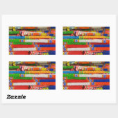 プアンマライ – タイフローラガーランド 長方形シール (シート)