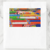 プアンマライ – タイフローラガーランド 長方形シール (バッグ)